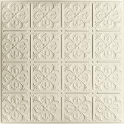 Fleur-de-lis Ceiling Tiles White