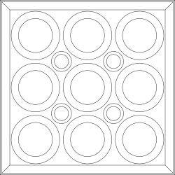 Roman Circle Ceiling Tiles White
