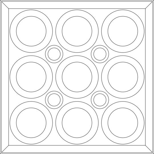 face Roman Circle Ceiling Tiles