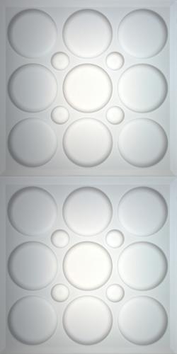 Roman Circle Ceiling Panels White