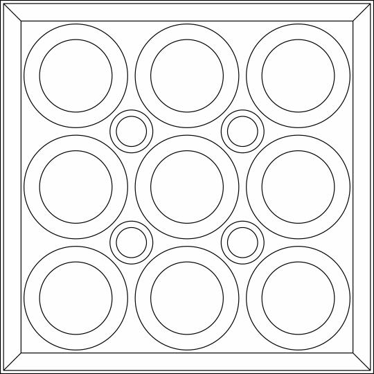 face Roman Circle Ceiling Tiles