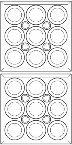 Roman Circle Ceiling Panels Clear
