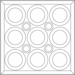Roman Circle Ceiling Tiles Black