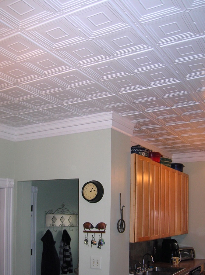 Custom Kitchen Ceiling Ceilume, Tile Crown Molding