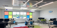Budget Classroom Remodel Finds Fun in the Ceiling