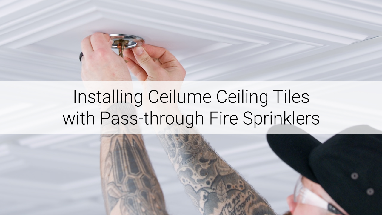 Installing Ceiling Tiles with Pass-Through Sprinklers